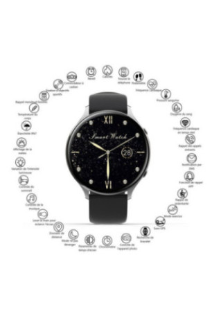 Montre connectée multifonctions Noir