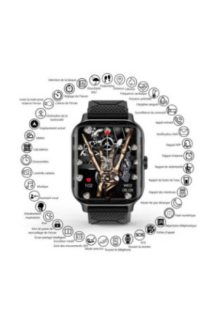 Montre connectée multifonctions Noir