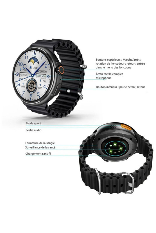 Montre Connectee Multifonctions - Noir