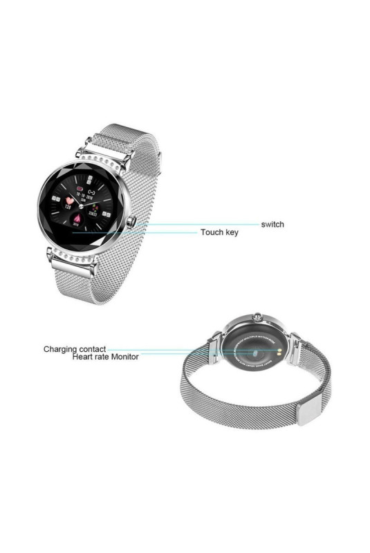 Montre Fashion Gps Multifonction Compatible Ios&Android - Argent