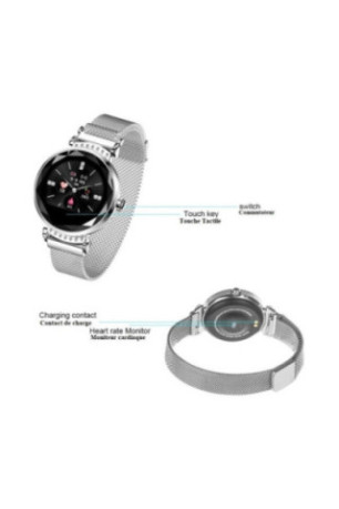Montre connectée GPS multifonction Argent