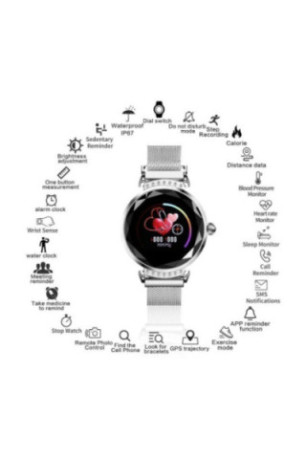 Montre connectée GPS multifonction Argent