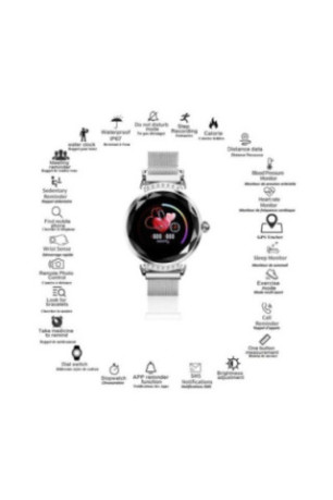 Montre connectée GPS multifonction Argent