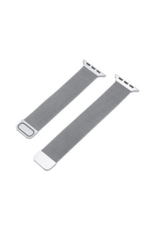 Bracelet compatible Apple Watch maille milanaise acier gris 38/40/41 mm