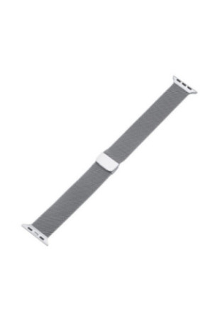 Bracelet compatible Apple Watch maille milanaise acier gris 38/40/41 mm