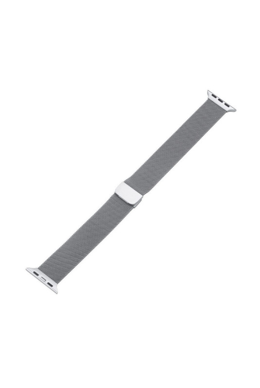 Bracelet compatible Apple Watch maille milanaise acier gris 38/40/41 mm