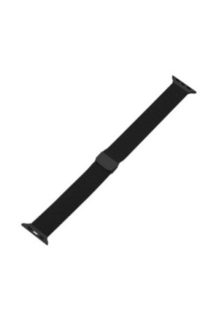 Bracelet compatible Apple Watch maille milanaise noir 38/40/41 mm