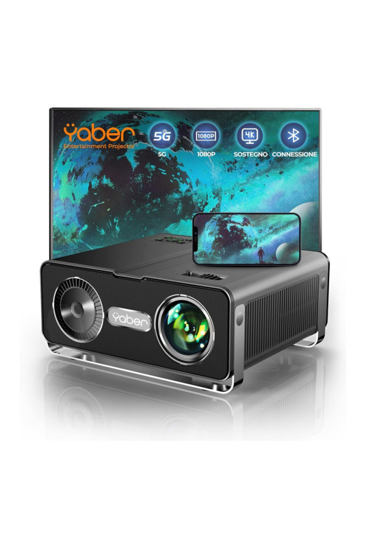 Vidéoprojecteur V10 Full HD WiFi 5Ghz Bluetooth 5.1 YABER