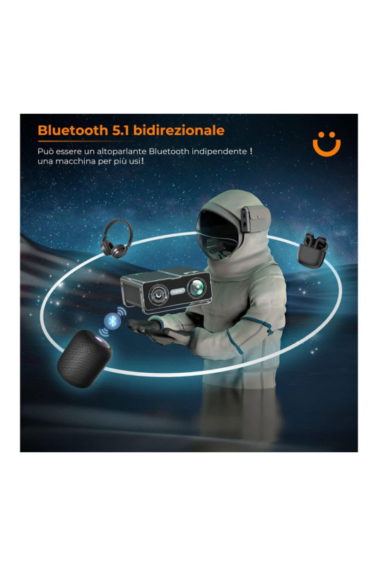 Vidéoprojecteur V10 Full HD WiFi 5Ghz Bluetooth 5.1 YABER