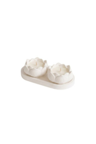 Ensemble de bougies (2 pièces) - Blanc