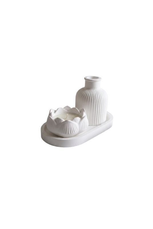 Ensemble de bougies (3 pièces) - Blanc