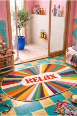 Tapis de bain (60 x 90) - Multicolore