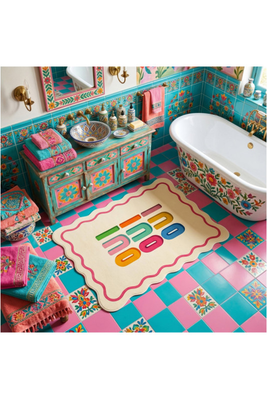 Tapis de bain (60 x 90) - Multicolore
