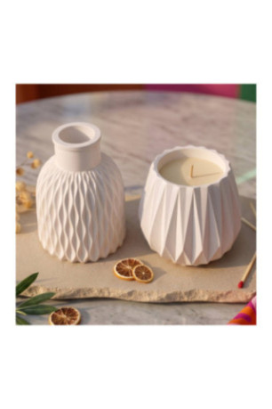 Ensemble de bougies (2 pièces) - Blanc