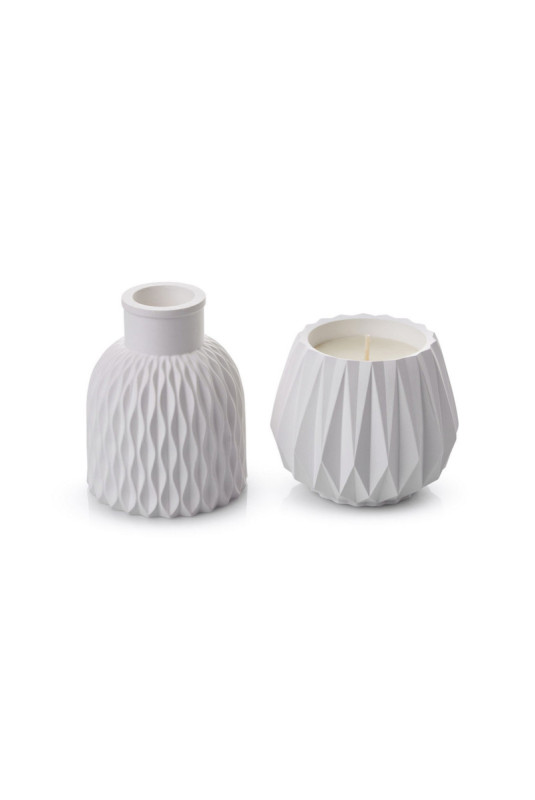 Ensemble de bougies (2 pièces) - Blanc