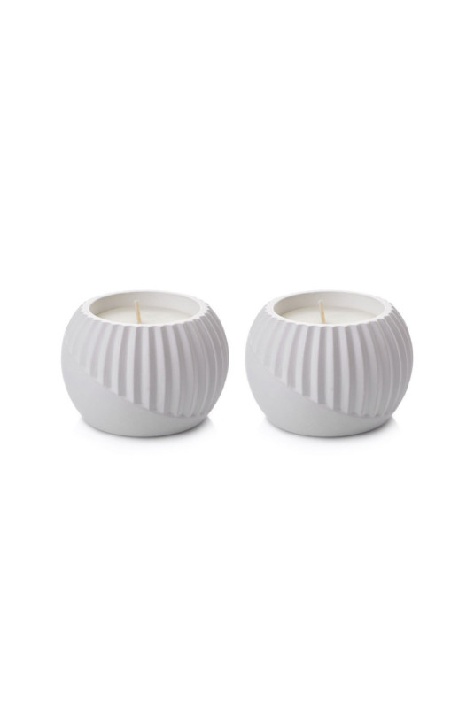 Ensemble de bougies (2 pièces) - Blanc