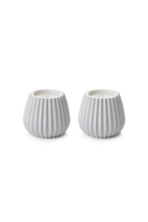Ensemble de bougies (2 pièces) - Blanc