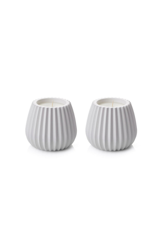 Ensemble de bougies (2 pièces) - Blanc