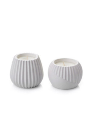 Ensemble de bougies (2 pièces) - Blanc