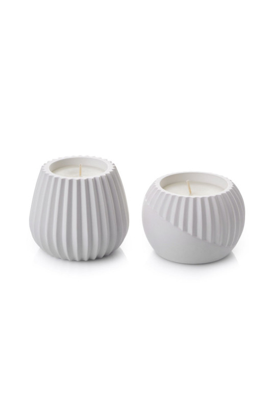 Ensemble de bougies (2 pièces) - Blanc
