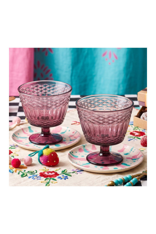 Ensemble de coupes à glace en verre (2 pièces) - Bourgogne