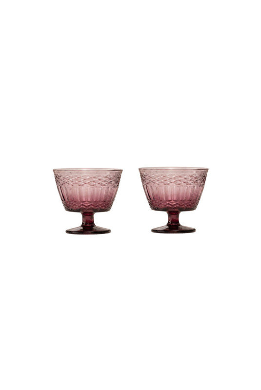 Ensemble de coupes à glace en verre (2 pièces) - Bourgogne