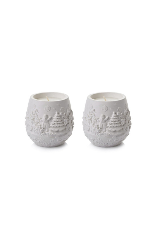 Ensemble de bougies (2 pièces) - Blanc