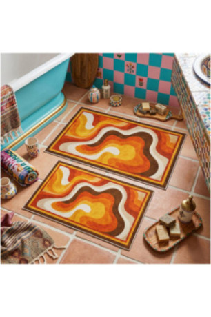 Ensemble de Tapis de bain (2 pièces) - Orange