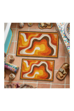 Ensemble de Tapis de bain (2 pièces) - Orange
