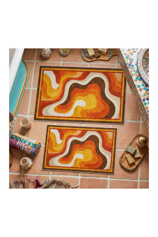 Ensemble de Tapis de bain (2 pièces) - Orange