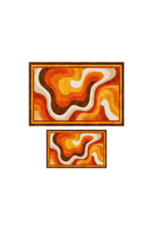 Ensemble de Tapis de bain (2 pièces) - Orange