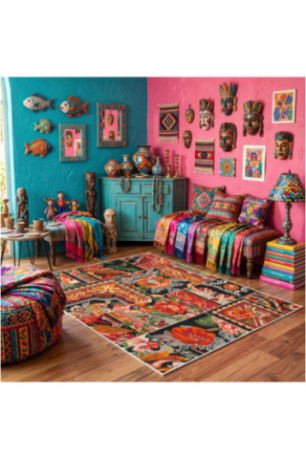 Tapis (80 x 120) - Multicolore