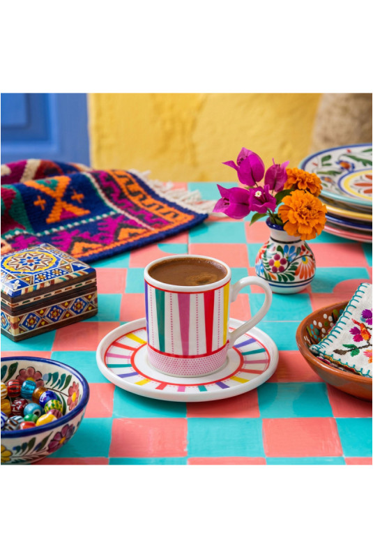 Ensemble de tasses à café (4 pièces) - Multicolore