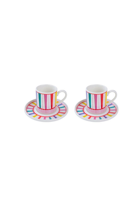Ensemble de tasses à café (4 pièces) - Multicolore