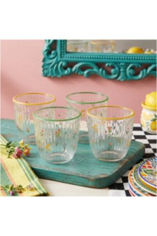 Ensemble de verres (4 pièces) - Jaune Vert