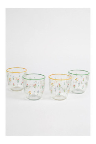 Ensemble de verres (4 pièces) - Jaune Vert