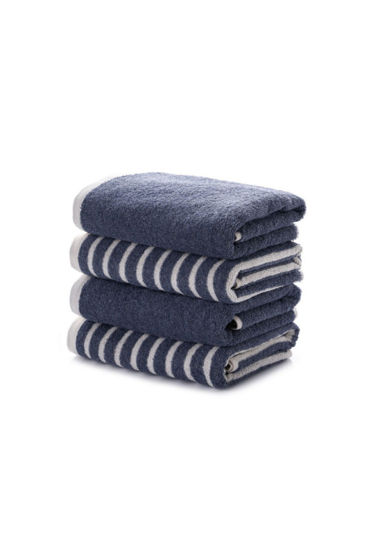 Ensemble de serviettes pour les mains (4 pièces) - Bleu foncé