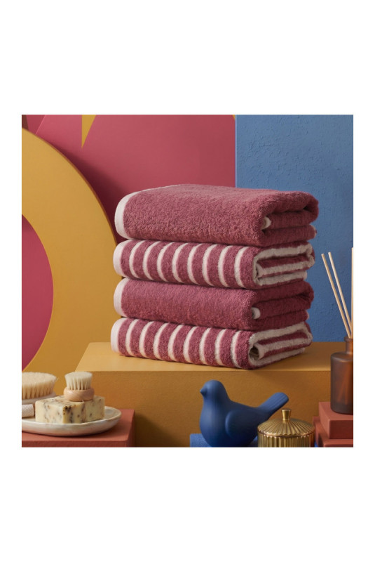 Ensemble de serviettes pour les mains (4 pièces) - Rose poudré