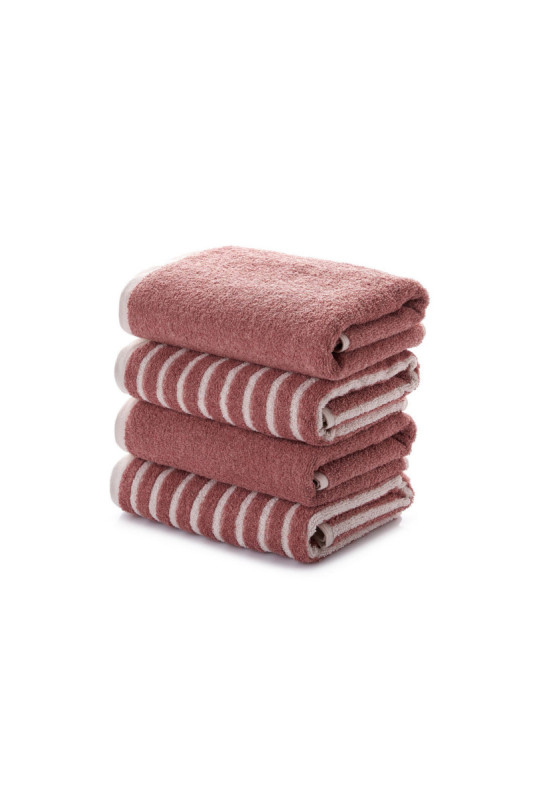 Ensemble de serviettes pour les mains (4 pièces) - Rose