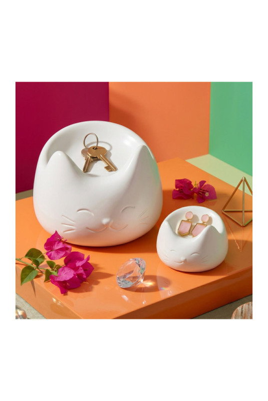 Ensemble d'objets décoratifs (2 pièces) - Blanc