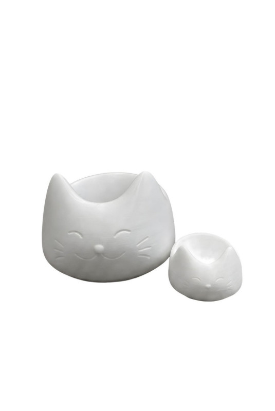 Ensemble d'objets décoratifs (2 pièces) - Blanc
