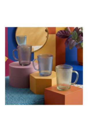 Ensemble de tasses (3 pièces) - Fumée verte bleue
