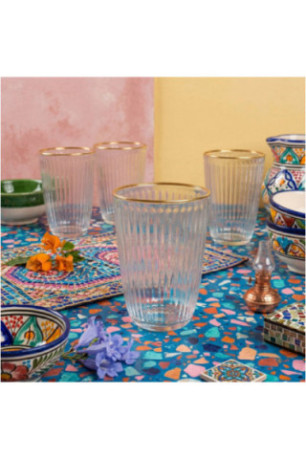 Ensemble de verres (4 pièces) - Or transparent