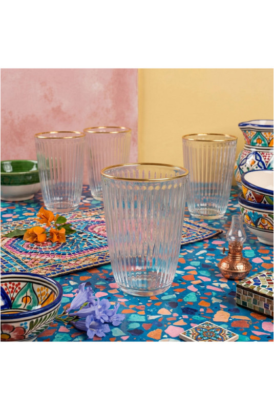 Ensemble de verres (4 pièces) - Or transparent