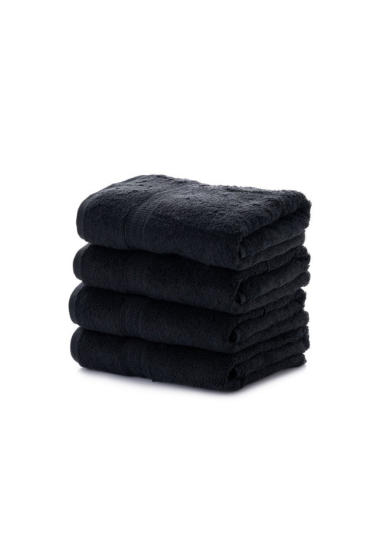 Ensemble de serviettes pour les mains (4 pièces) - Noir
