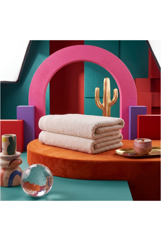 Ensemble de serviettes de bain (2 pièces) - Écru