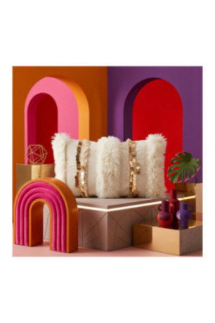Housse de coussin - Crème dorée