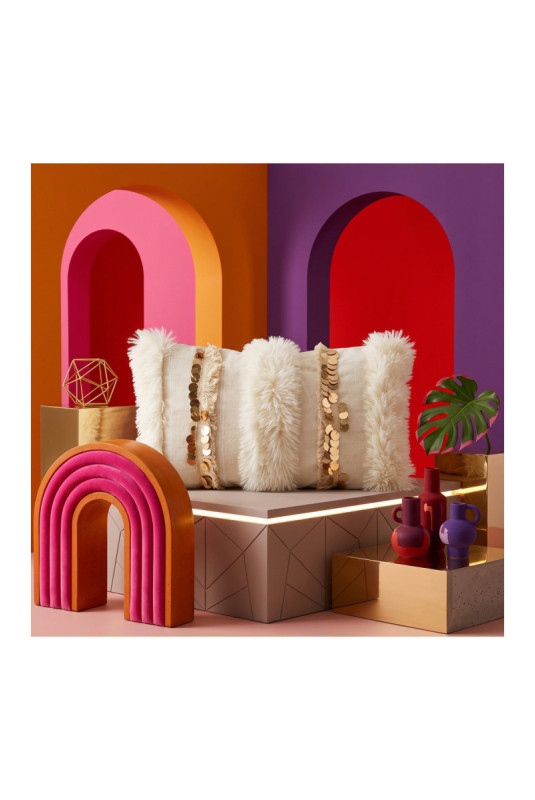 Housse de coussin - Crème dorée