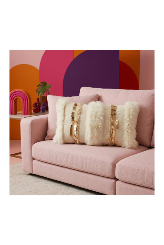 Housse de coussin - Crème dorée