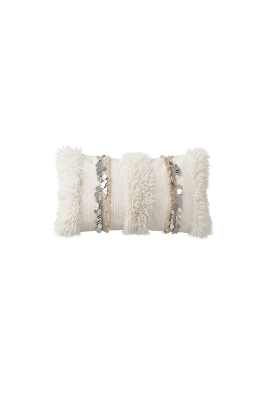 Housse de coussin - Crème Argent